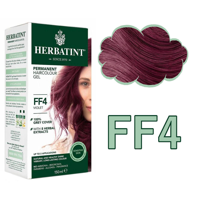 Żel-farba do włosów z utleniaczem Herbatint FF4 Purple 150 ml (8016744800525) - obraz 1