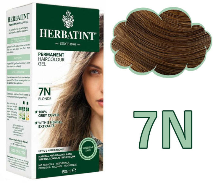 Żel-farba do włosów z utleniaczem Herbatint 7N Blonde 150 ml (8016744805124) - obraz 1