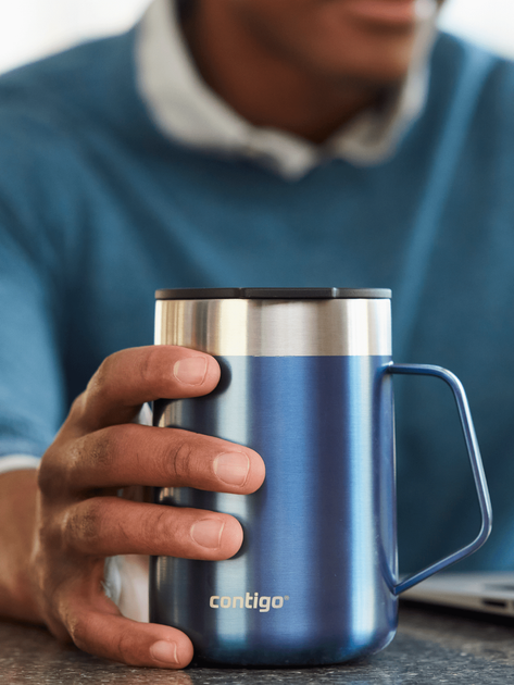 Термокружка Contigo Streeterville with Handle 420 мл Blue Corn 2174675 (06800464) - изображение 7