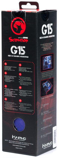 Podkładka pod mysz Marvo G15 Speed Black (6932391909058) - obraz 7