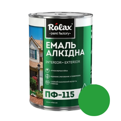 Эмаль алкидная универсальная Rolax ПФ-115 зеленая 2,8 кг - Фото 1 Эмаль алкидная универсальная Rolax ПФ-115 зеленая 2,8 кг - изображение 1