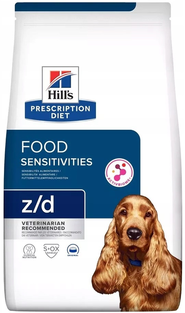 Sucha karma dla psów z alergią Hill's Prescription Diet Food Sensitivites z/d z kurczakiem 10 kg (0052742059358) - obraz 1