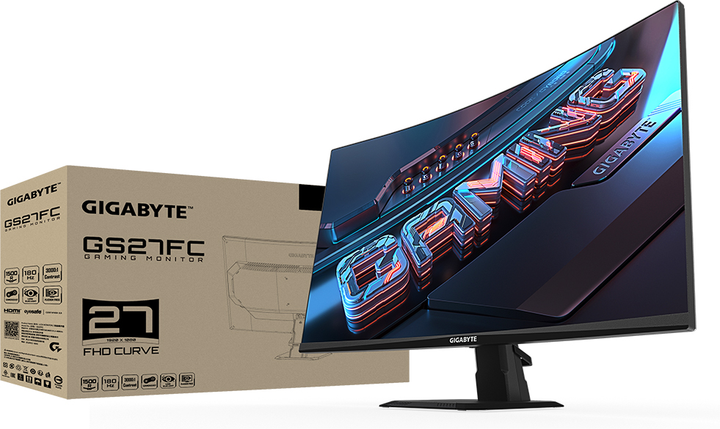 Monitor 27" Gigabyte GS27FC - FHD Super Speed VA / 1500R / 180Hz / 1ms / 8-Bit / sRGB 108% / FreeSync Premium Pro / G-SYNC Compatible / Game Assist / Black eQualizer - obraz 9
