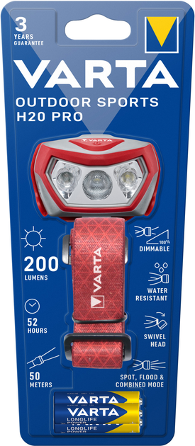 Latarka Varta Montowany na głowie Outdoor Sports H20 Pro (17650101421) - obraz 5