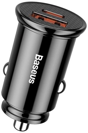 Ładowarka samochodowa Baseus Circular Plastic USB Type-C PD3.0 QC4.0 Czarny (CCALL-YS01) - obraz 1