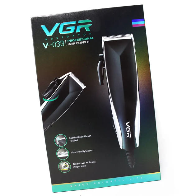 Машинка для стрижки волос VGR V-033 (8827) с насадками black - Фото 7 Машинка для стрижки волос VGR V-033 (8827) с насадками black - изображение 7
