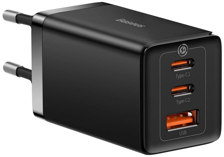 Ładowarka sieciowa Baseus GaN5 Pro 65W 2 x Type-C + USB + Cable Type-C to Type-C 100W Czarny (CCGP120201) - obraz 3