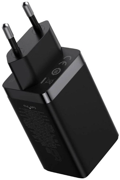 Мережевий зарядний пристрій Baseus GaN5 Pro 65W 2 x Type-C + USB + Cable Type-C to Type-C 100W Black (CCGP120201) - зображення 2