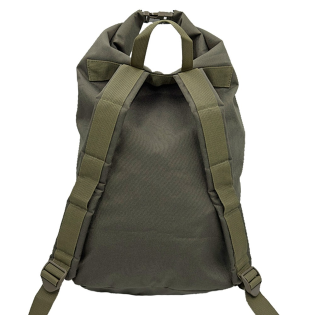 Баул-рюкзак влагозащитный тактический, вещевой мешок на 45 литров поликордура Олива - изображение 2
