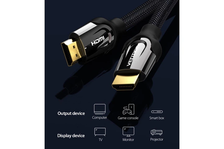 Кабель відео Vention HDMI 2.0 4K-60Hz 3D 1M Black (VAAB05-BK) - Фото 15 Кабель відео Vention HDMI 2.0 4K-60Hz 3D 1M Black (VAAB05-BK) - зображення 15