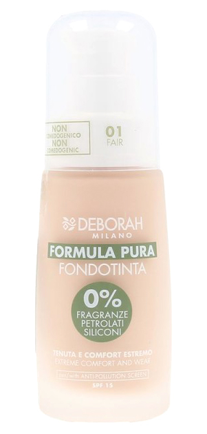 Płyn podkładowy do twarzy Deborah Makeup Fondotinta Pure Formula 01 SPF 15 30 ml (8009518268478) - obraz 1