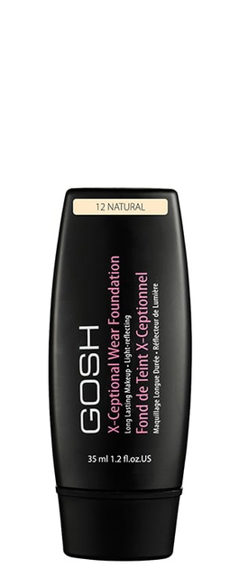 Fundacja do twarzy Gosh X-Ceptional Wear Foundation Long Lasting Makeup 12 Natural 35 ml (57044163) - obraz 1