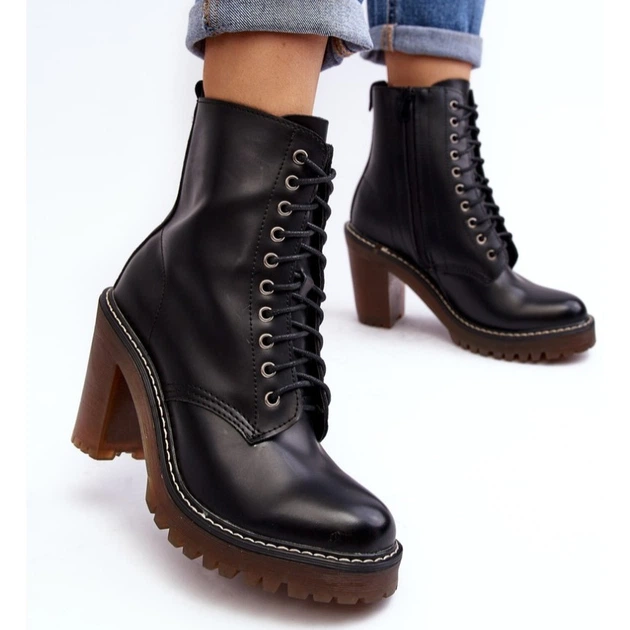 Жіночі ботильйони Arove 36 Чорні (5905677993905) - зображення 6