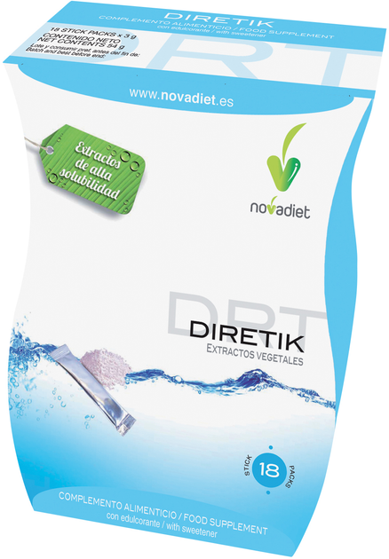 Suplement diety Novadiet Diretik 3 g x 18 saszetek (8425652560412) - obraz 1