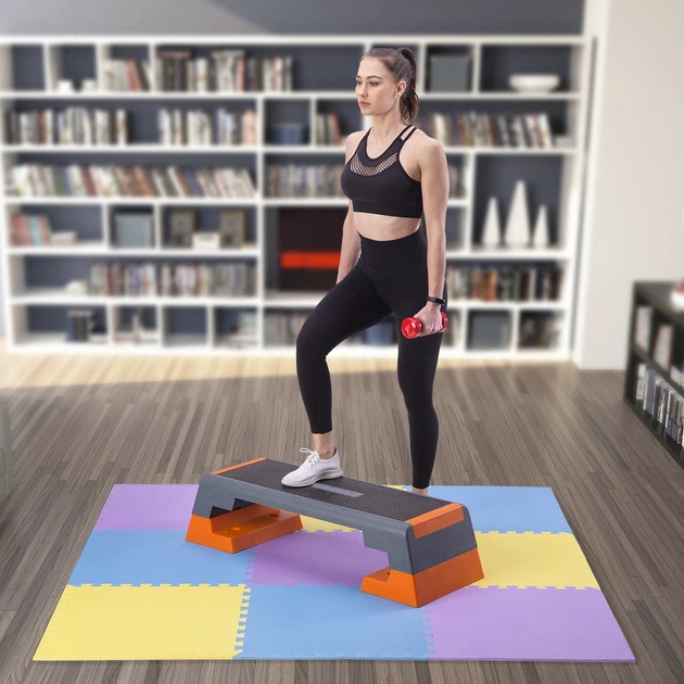 Килимок пазл HMS One Fitness MP10 10 мм 9 елементів Yellow-Blue-Purple (5907695592030) - зображення 13