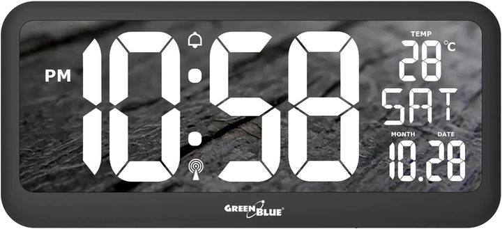 Настінний LCD годинник GreenBlue GB214 - зображення 1