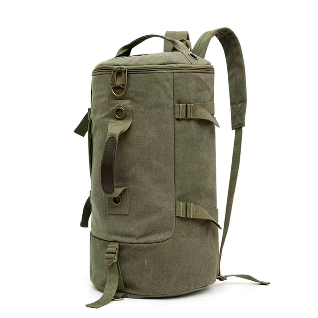 Рюкзак посилений універсальний, дорожня міцна сумка через плече, в стилі РЕТРО, army green - зображення 1