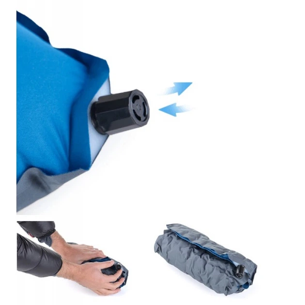 Самонадувна подушка Naturehike Sponge automatic Inflatable Pillow UPD NH17A001-L Green - зображення 2
