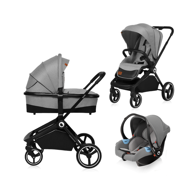 Універсальна коляска 3 в 1 Lionelo MIKA 3IN1 GREY STONE - зображення 5