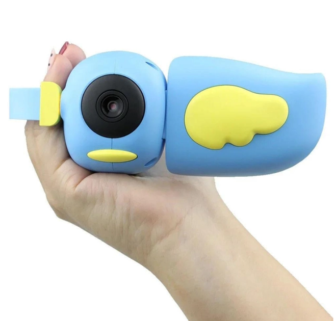 Детская видеокамера Kids Camera для фотосъемки и видеозаписи Птичка Синяя - изображение 2