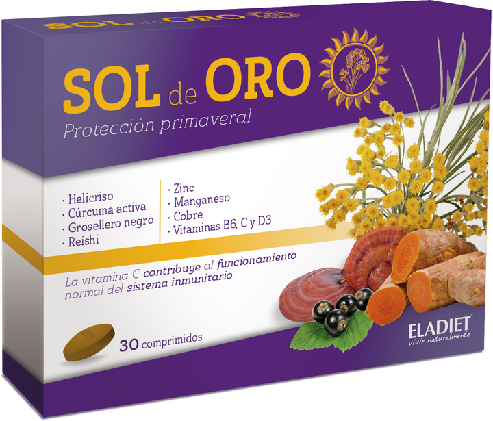 Suplement diety Eladiet Sol De Oro 30 tabletek (8420101216070) - obraz 1