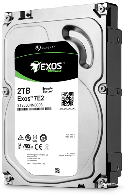 Dysk twardy Seagate Exos 7E2 512N 2TB 7200rpm 128MB ST2000NM0008 3.5 SATA III (8719706002615) - obraz 2