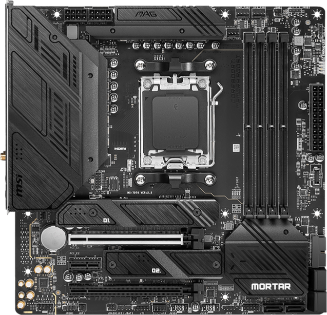 Материнська плата MSI MAG B650M MORTAR WIFI (sAM5, AMD B650, PCI-Ex16) - зображення 1