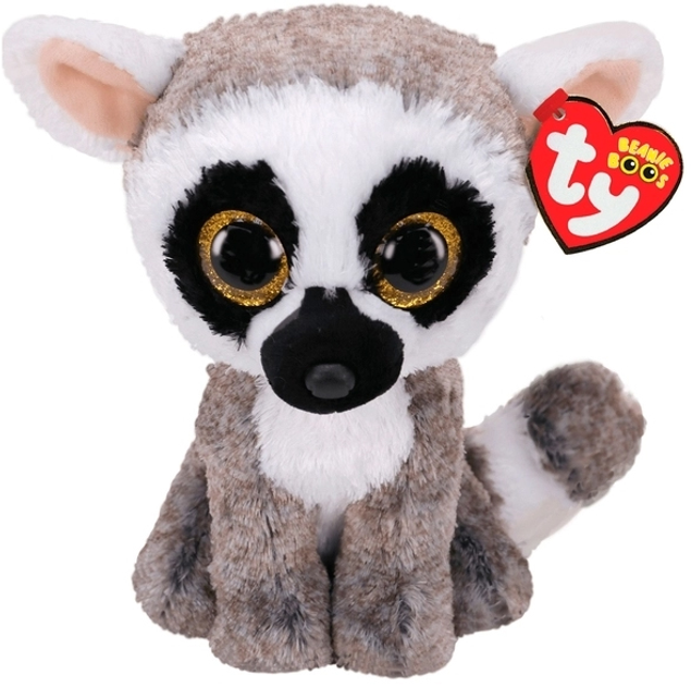 М'яка іграшка TY Beanie Boos Лемур Linus 15 см (008421362240) - зображення 1