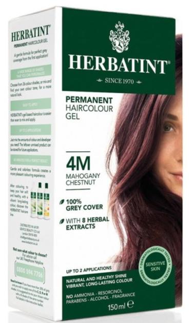 Гель-фарба для волосся з окислювачем Herbatint 4M Mahogany Chestnut 150 мл (8016744805216) - зображення 1