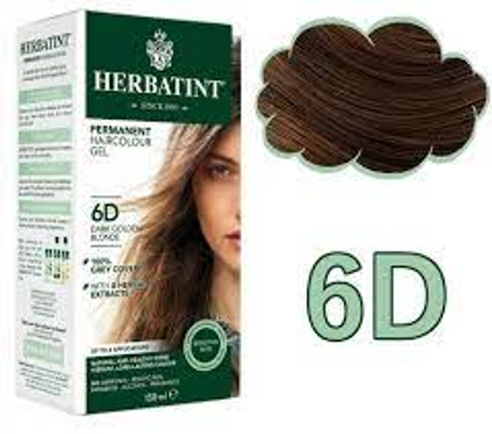 Żel-farba do włosów z utleniaczem Herbatint 6D Dark Golden Blonde 150 ml (8016744805186) - obraz 1