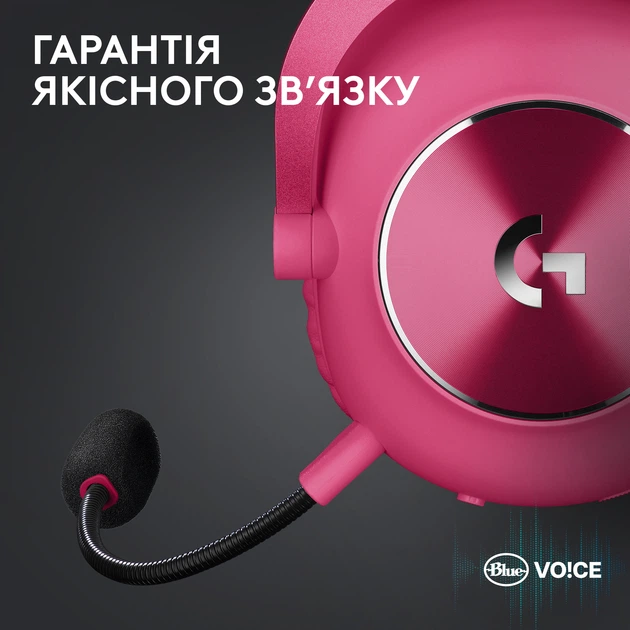 Навушники Logitech G Pro X 2 Lightspeed Wireless Magenta (981-001275) - зображення 7