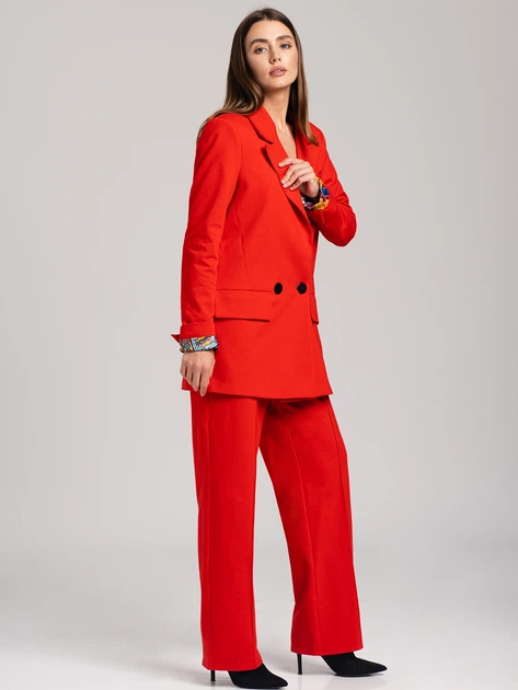 Spodnie dzwony damskie Look Made With Love 1214 Julia XL Czerwone (5903999306953) - obraz 5