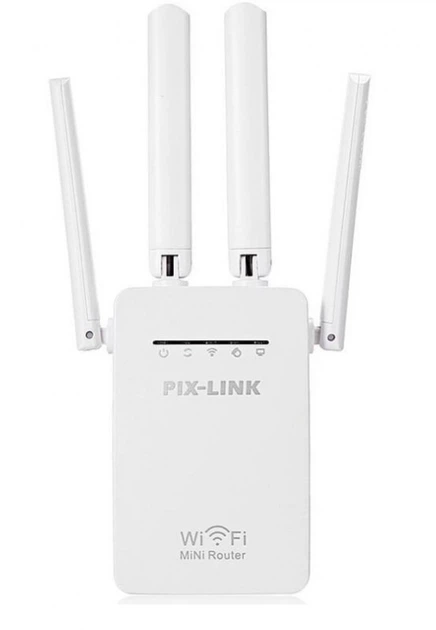 Репітер підсилювач WiFi сигналу з 4-ма вбудованими антенами Pix-Link до 300мб/с - Фото 3 Репітер підсилювач WiFi сигналу з 4-ма вбудованими антенами Pix-Link до 300мб/с - зображення 3