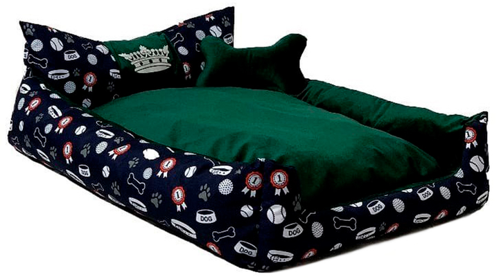 Лежак для тварин GoGift Korona XXL 110 x 90 x 18 см зелений (5905359297611) - зображення 3