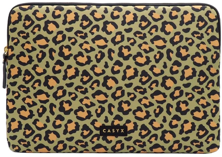 Etui na laptop Casyx dla MacBook 13/14" Olive Leopard (SLVS-000005) - obraz 1