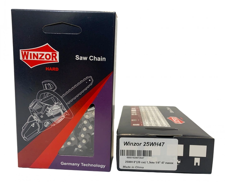 Ланцюг Winzor 25WH47 / (1/4")/1.3мм./ 47 ланок (20см.) - Фото 2 Ланцюг Winzor 25WH47 / (1/4")/1.3мм./ 47 ланок (20см.) - изображение 2