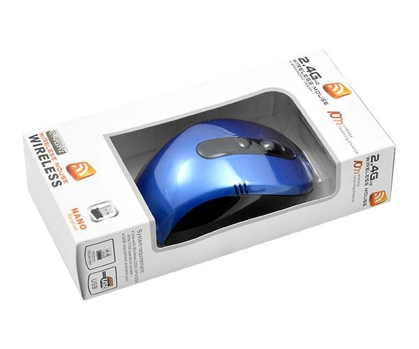 Миша бездротова Wireless Mouse G-108 чорно-синій - зображення 2