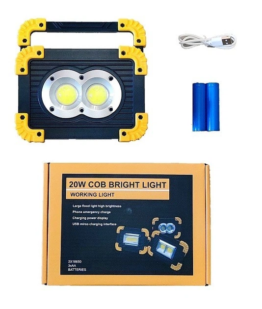 Ліхтар-прожектор Work Light 20W COB LL-802 + 2 акумулятори 18650 - Фото 3 Ліхтар-прожектор Work Light 20W COB LL-802 + 2 акумулятори 18650 - изображение 3