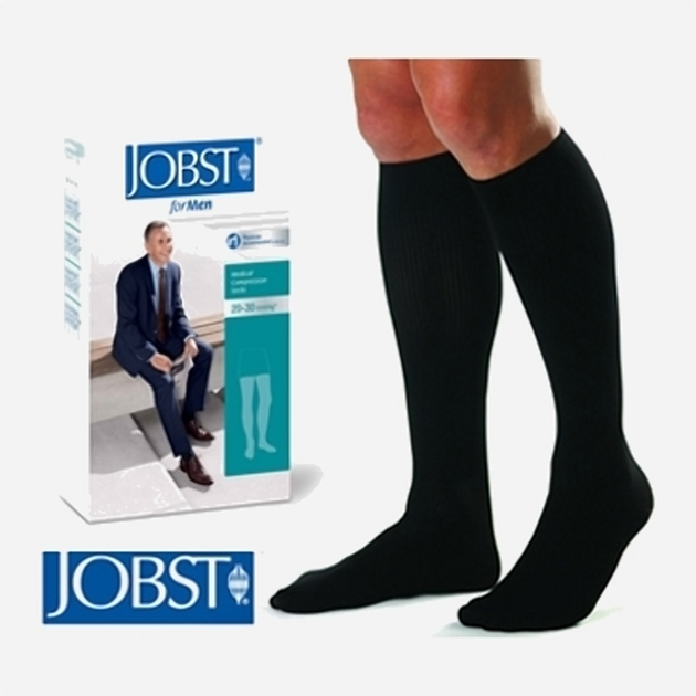 Pończochy uciskowe Jobst Normal Socks Black Size L (8470003360739) - obraz 1