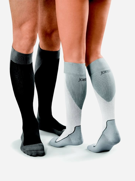 Pończochy uciskowe Jobst Sport Sock Black Grey M (4042809475487) - obraz 1
