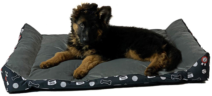 Лежак для тварин GoGift Rex L 93 x 61 x 8 см графітовий (5905359296775) - зображення 3