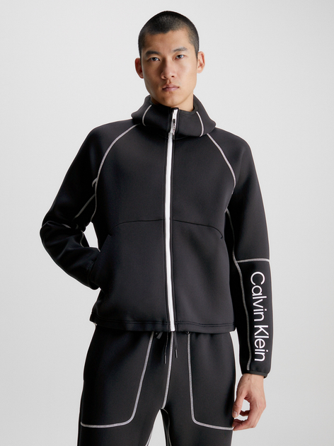 Толстовка на блискавці чоловіча Calvin Klein 00GMF3J408 S Чорна (8720108331241) - зображення 1