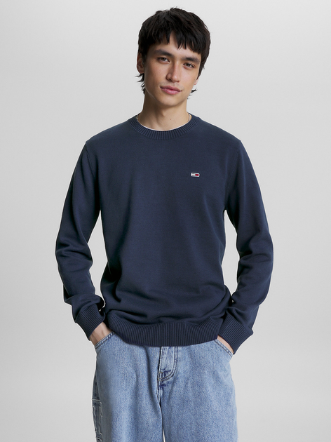 Sweter męski luźny Tommy Jeans DM0DM13273 XL Granatowy (8720116626476) - obraz 1