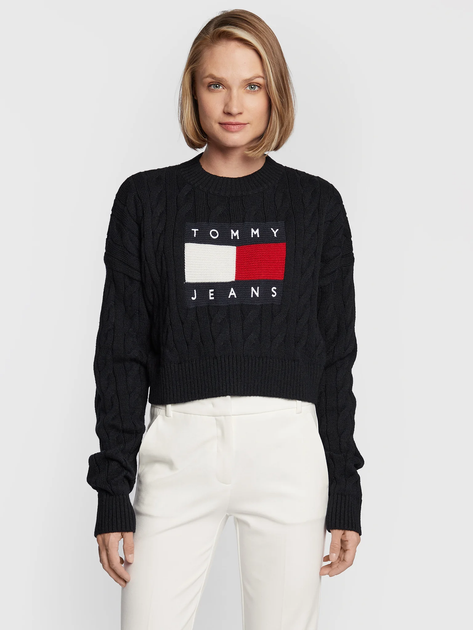 Джемпер жіночий Tommy Jeans DW0DW14261-BDS XS Чорний (8720641314817) - зображення 1