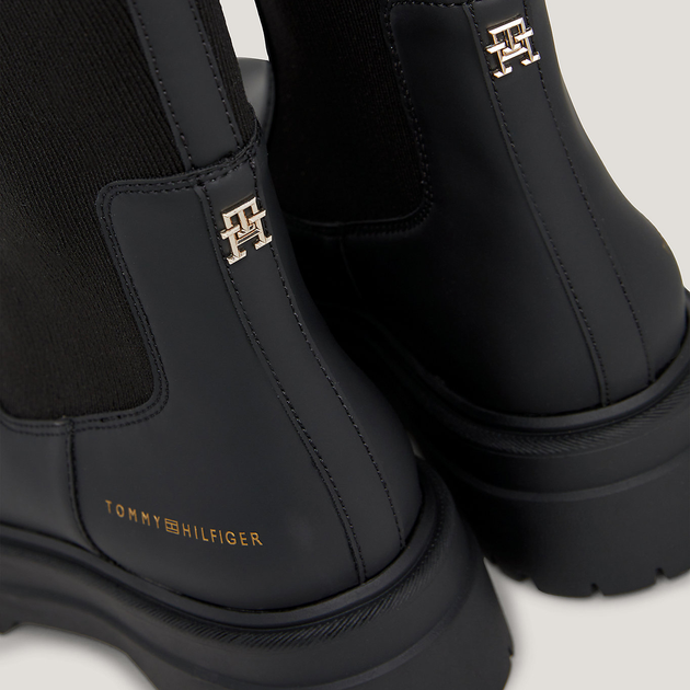 Жіночі челсі Tommy Hilfiger FW0FW07226-BDS 37 Чорні (8720644343524) - зображення 4