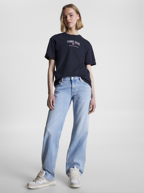 Футболка жіноча Tommy Jeans DW0DW16154-DW5 M Блакитна (8720644428269) - зображення 3