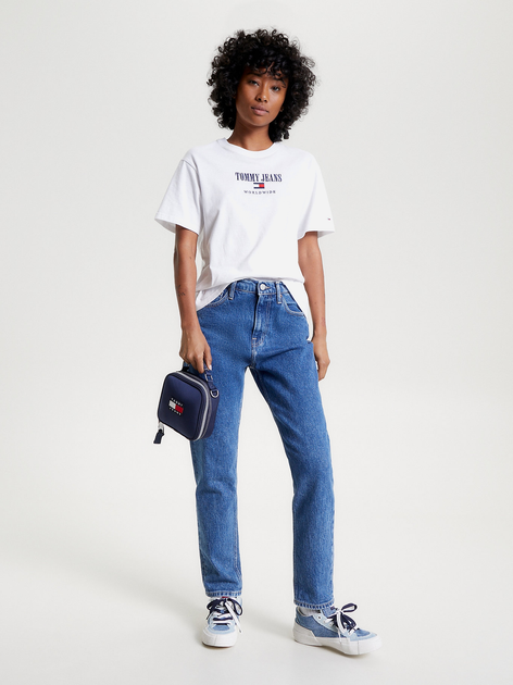Футболка жіноча Tommy Jeans DW0DW16154-YBR XS Біла (8720644470794) - зображення 3