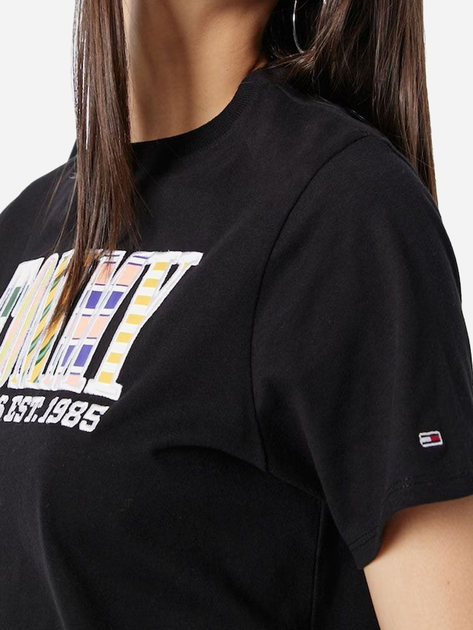 Футболка жіноча Tommy Jeans DW0DW16255-BDS XS Чорна (8720644474112) - зображення 3