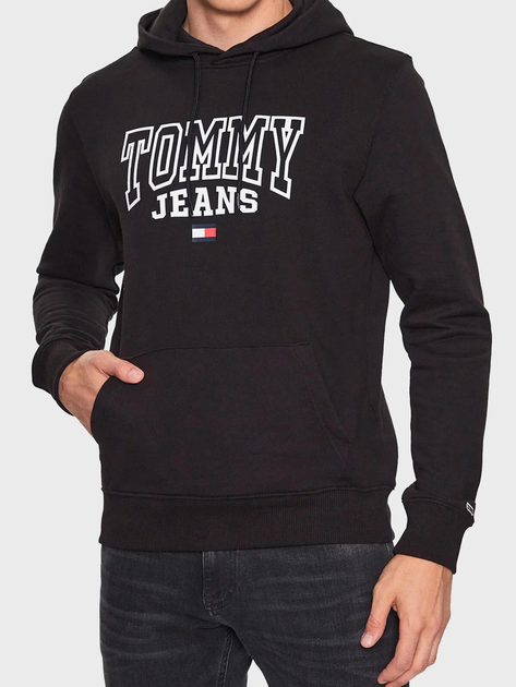 Bluza męska z kapturem Tommy Jeans DM0DM16792 S Czarna (8720644517321) - obraz 1