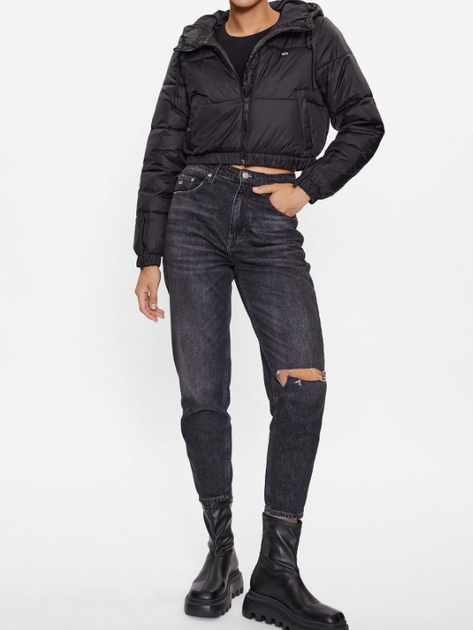Куртка демісезонна жіноча Tommy Jeans DW0DW15964-BDS S Чорна (8720644570029) - зображення 3